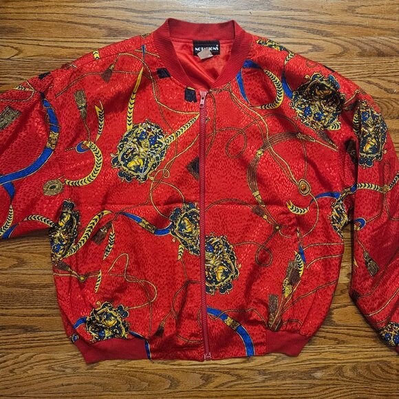 Vintage Baroque Style Bomber Jacket - Picture 2 of 6